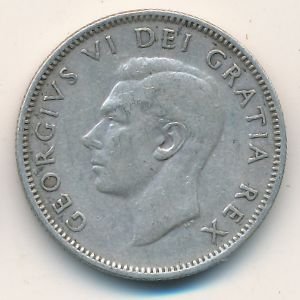 Канада 25 центов 1950 год