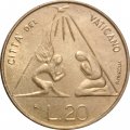 Ватикан 20 лир 1983 год