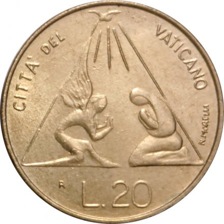 Ватикан 20 лир 1983 год