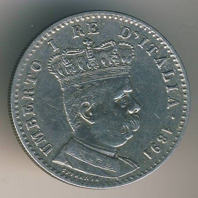 Эритрея 1 лира 1891 год
