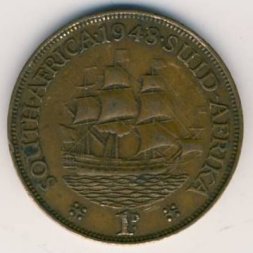 ЮАР 1 пенни 1948 год
