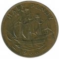 Великобритания 1/2 пенни 1966 год