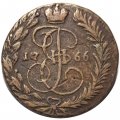 2 копейки 1766 год ЕМ Екатерина II (1762 - 1796) - VF-