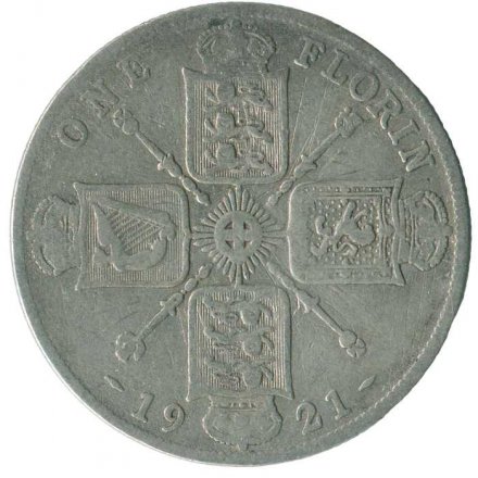 Великобритания 2 шиллинга (1 флорин) 1921 год