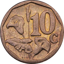 ЮАР 10 центов 2008 год