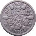 Великобритания 6 пенсов 1929 год