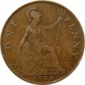 Великобритания 1 пенни 1934 год