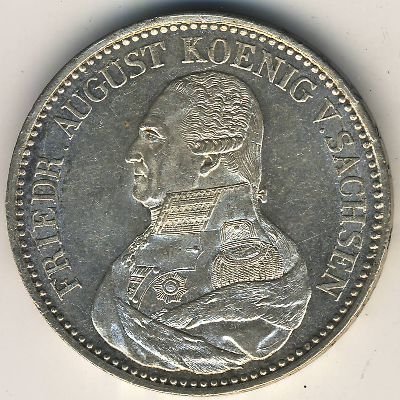 Саксония 1 талер 1827 год