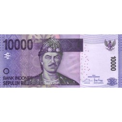 Индонезия 10000 рупий 2014 год - Султан Бадаруддин II UNC