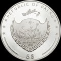 Палау 5 долларов 2019 год - Четырехлистный клевер. Унция удачи