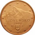 Словакия 5 евроцентов 2009 год UNC