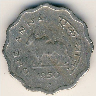 Индия 1 анна 1950 год