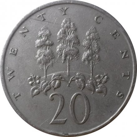 Ямайка 20 центов 1969 год