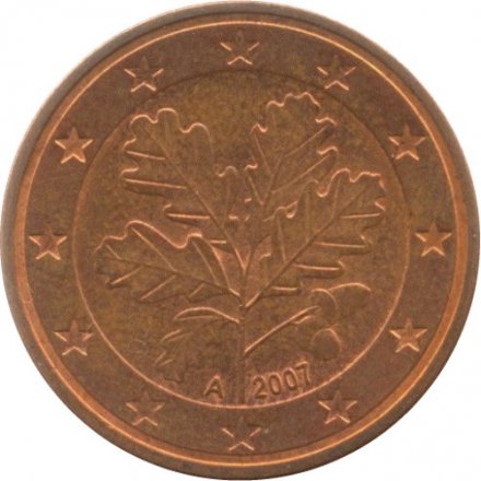 Германия 5 евроцентов 2007 год (A)