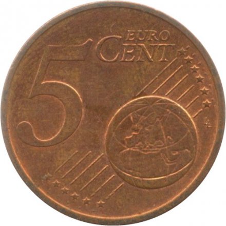 Германия 5 евроцентов 2007 год (A)