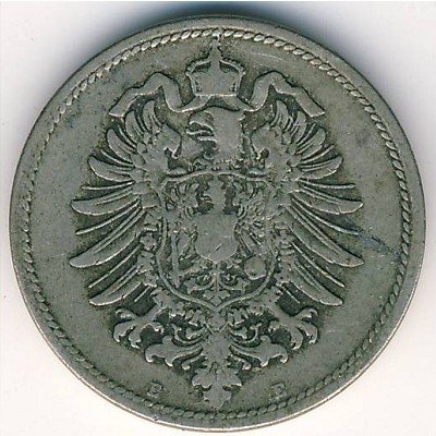 Германия 10 пфеннигов 1875 год (Е)