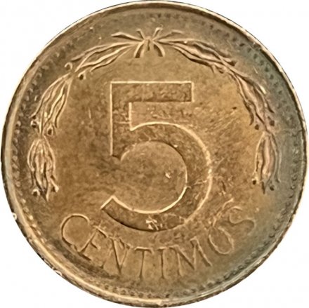 Венесуэла 5 сентимо 1976 год