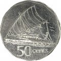 Фиджи 50 центов 1996 год - Каноэ
