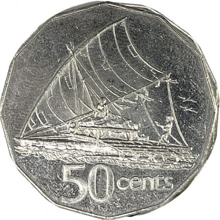 Фиджи 50 центов 1996 год - Каноэ