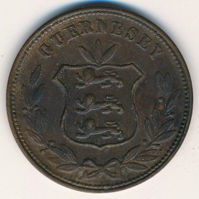 Гернси 8 дублей 1864 год