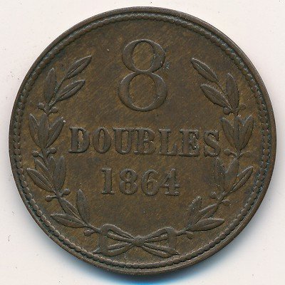 Гернси 8 дублей 1864 год