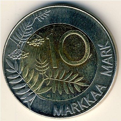 Финляндия 10 марок 2000 год