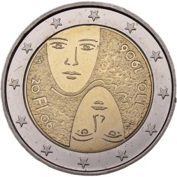 Финляндия 2 евро 2006 год - 100 лет равного избирательного права