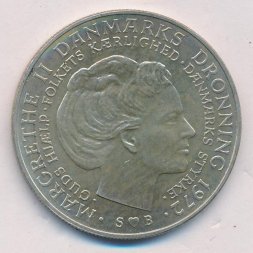 Дания 10 крон 1972 год - Вступление на престол Маргрете II