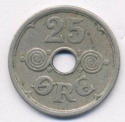 Дания 25 эре 1936 год
