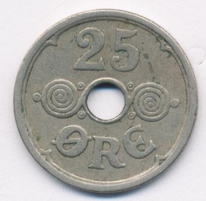 Дания 25 эре 1936 год