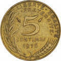 Франция 5 сантимов 1976 год - Марианна