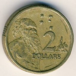 Австралия 2 доллара 1990 год
