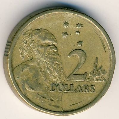 Австралия 2 доллара 1990 год
