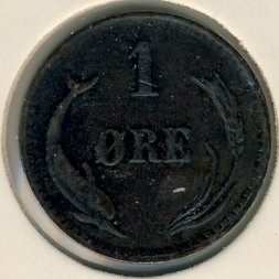 Дания 1 эре 1882 год