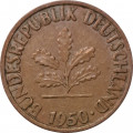 ФРГ 1 пфенниг 1950 год (J)