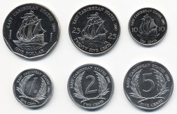 Набор из 6 монет Восточные Карибы 2004 - 2008 год