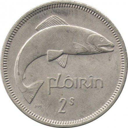 Ирландия 1 флорин (2 шиллинга) 1966 год - Атлантический лосось