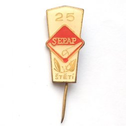 Значок-иголка Штети. 25 лет SEPAP. Футбольный клуб Чехии, тяжелый