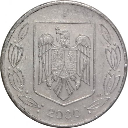 Румыния 500 леев 2000 год - Монетное отношение аверс/реверс (180°)