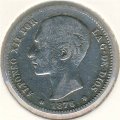 Испания 1 песета 1876 год