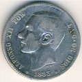 Испания 1 песета 1883 год