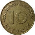ФРГ 10 пфеннигов 1969 год - J