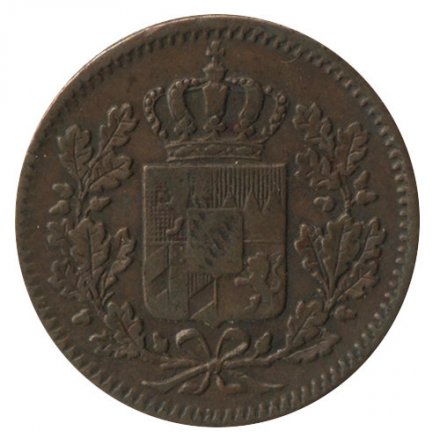 Бавария 1 пфенниг 1851 год