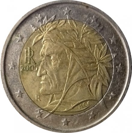 Италия 2 евро 2005 год
