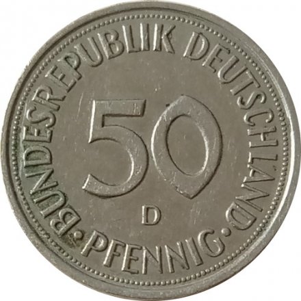 ФРГ 50 пфеннигов 1991 год (D)