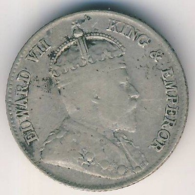 Цейлон 25 центов 1910 год