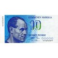 Финляндия 10 марок 1986 год - Олимпийский чемпион, бегун Пааво Нурми UNC