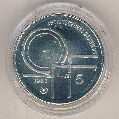 Мальта 5 лир 1983 год