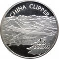 Соломоновы острова 25 долларов 2003 год - Самолёты. China Clipper