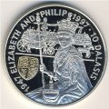 Гамбия 10 даласи 1997 год - Золотой юбилей свадьбы Королевы Елизаветы II и Филиппа